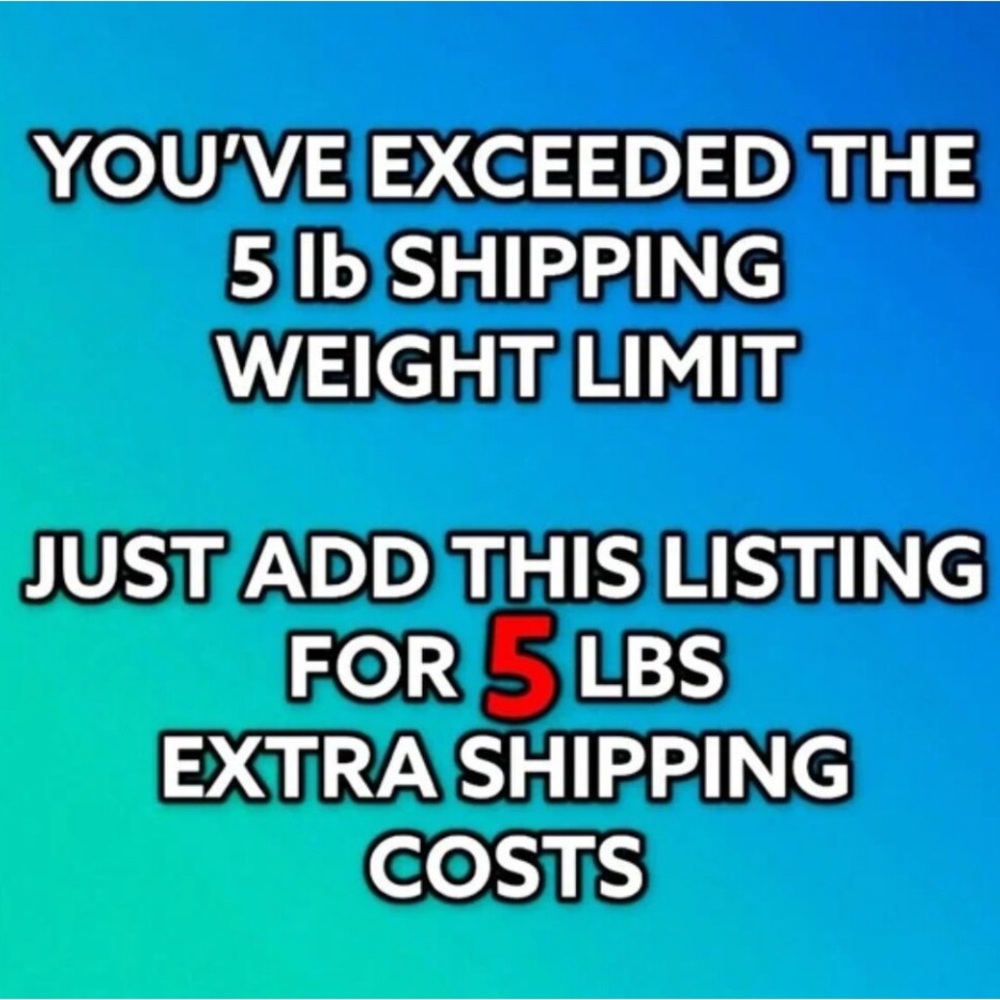 Extra Shipping Costs Listing